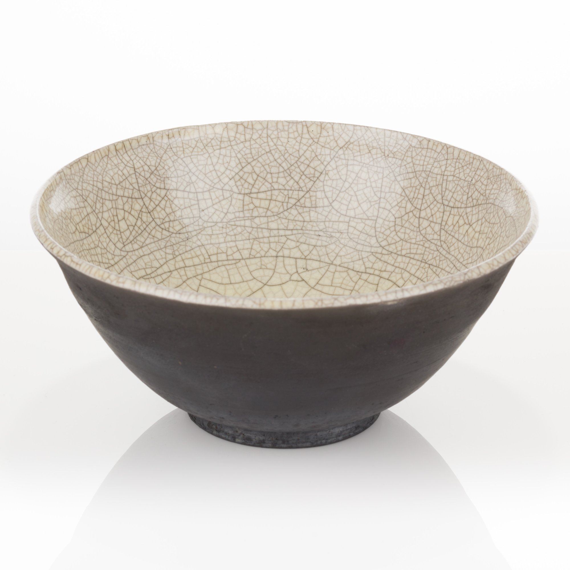white raku bowl
